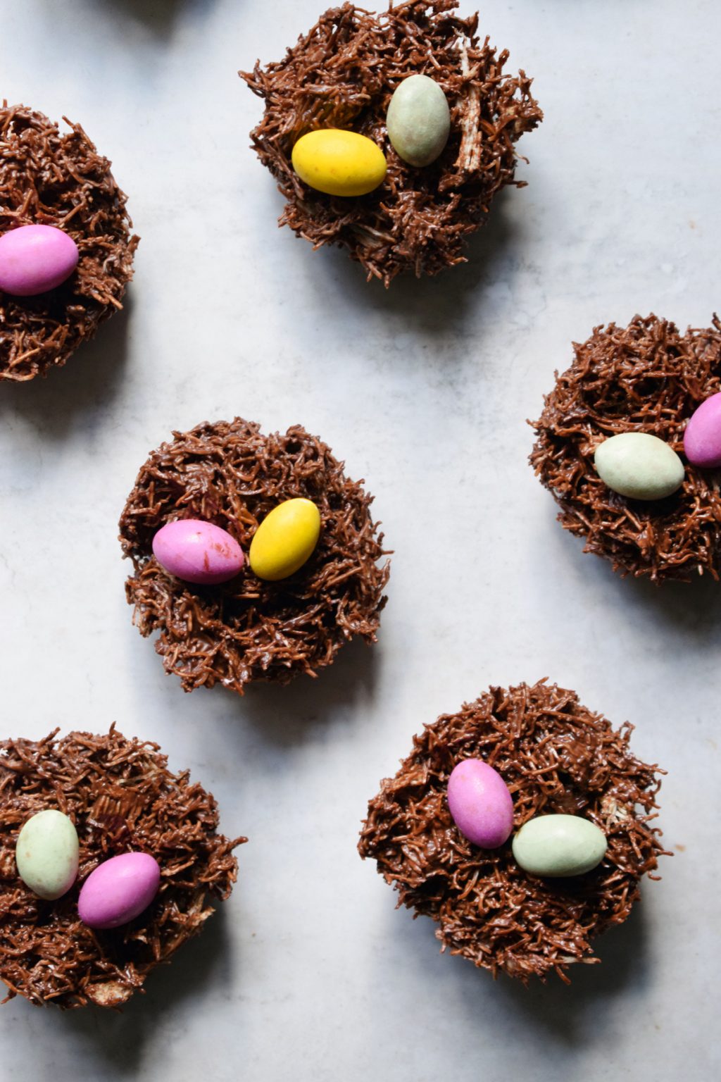 Vegan Shredded Wheat Chocolate Nests - Let's Eat Smart