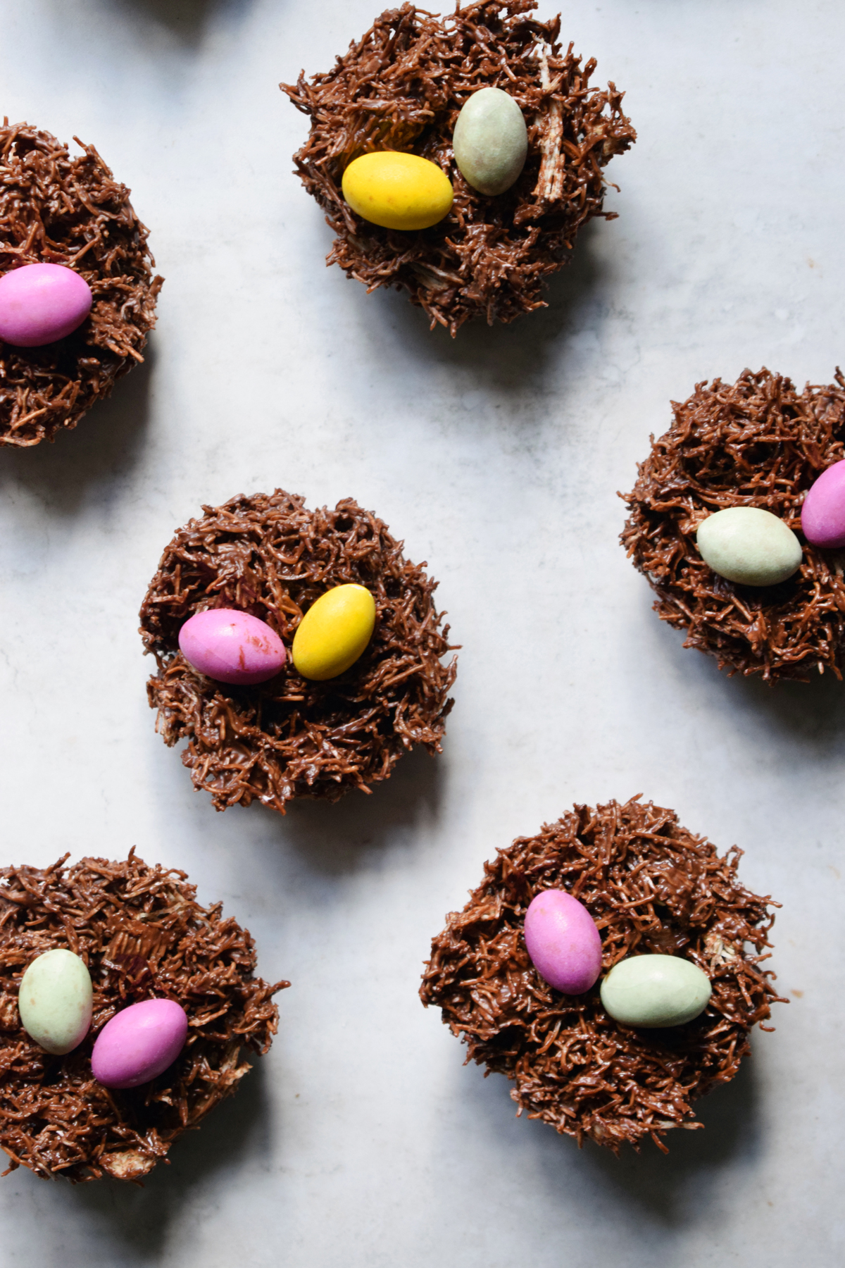 Vegan Shredded Wheat Chocolate Nests - Let's Eat Smart
